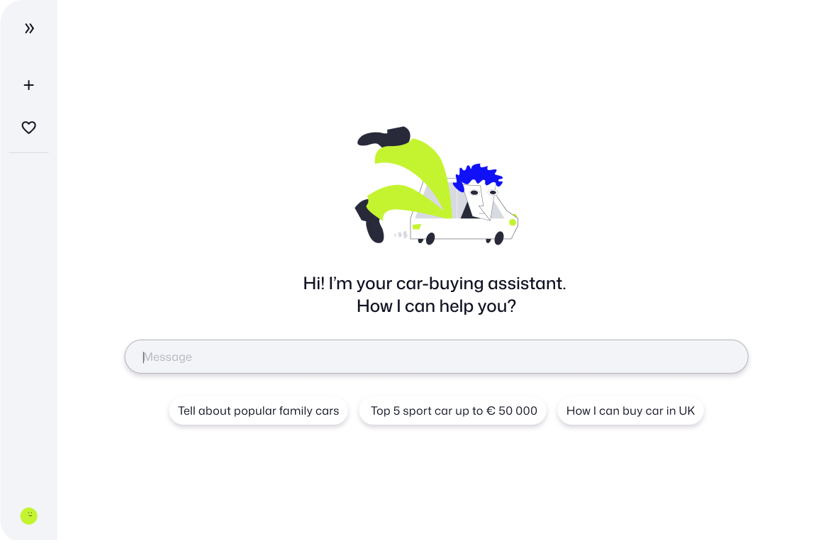 AI Car Assistant First Screen