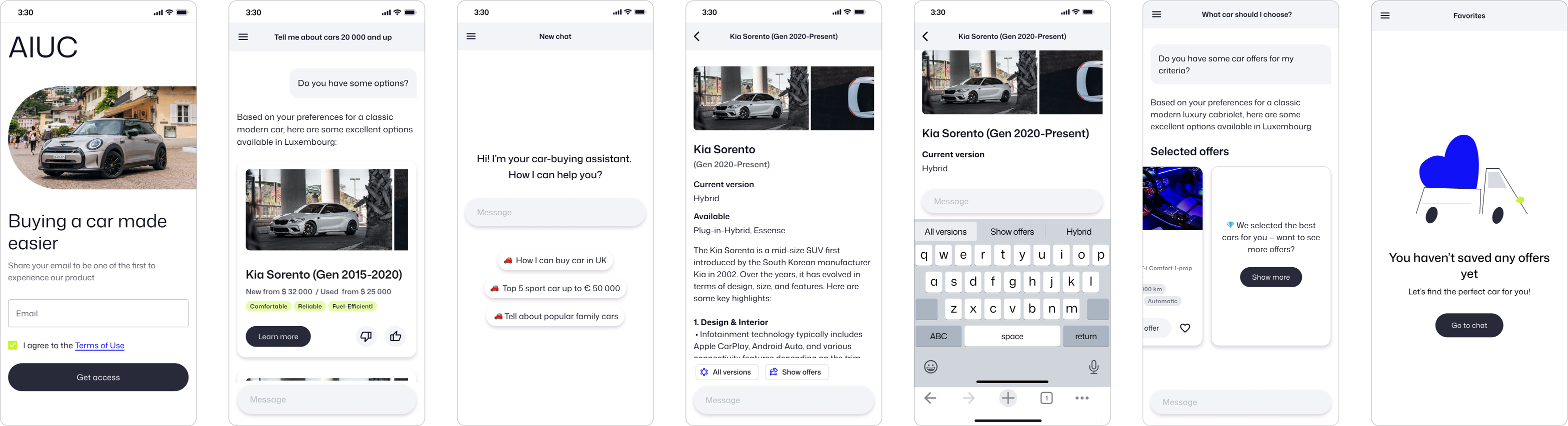 AI Car Assistant interface